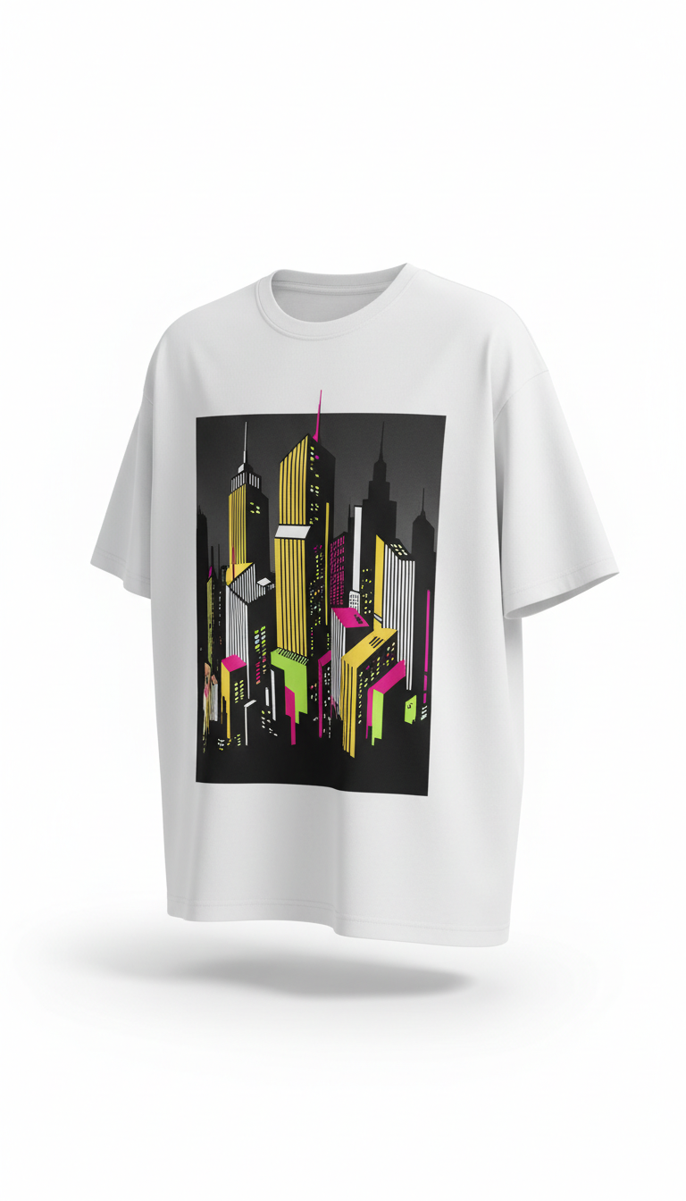 Volt Cityscape Oversized Graphic Tee